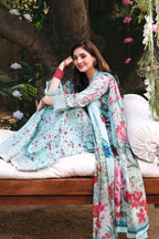 3 Piece Embroidered Lawn by Maria B Luxury Pret - Shahana Collection UK