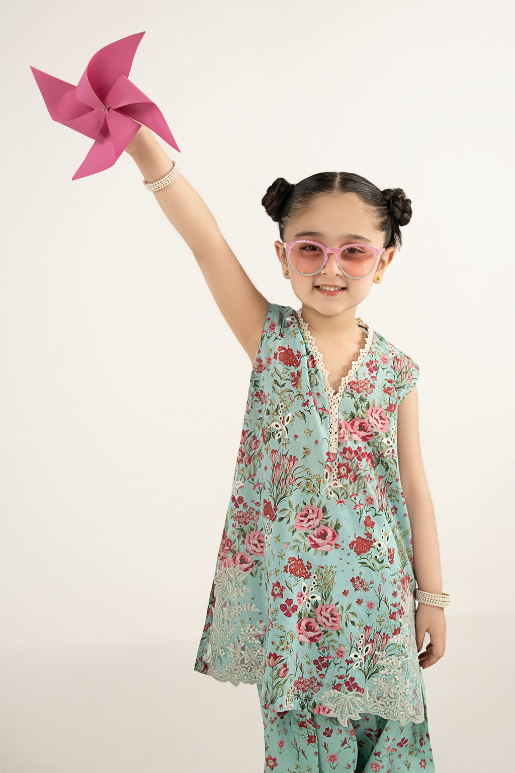 3 Piece Embroidered Lawn by Maria B Kids Luxury Pret - Shahana Collection UK