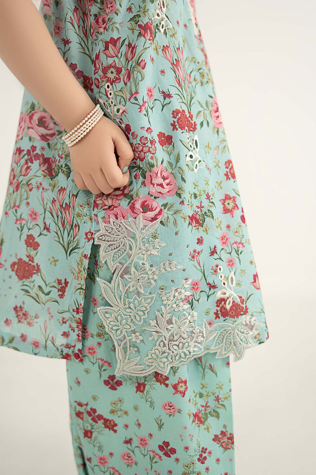 3 Piece Embroidered Lawn by Maria B Kids Luxury Pret - Shahana Collection UK