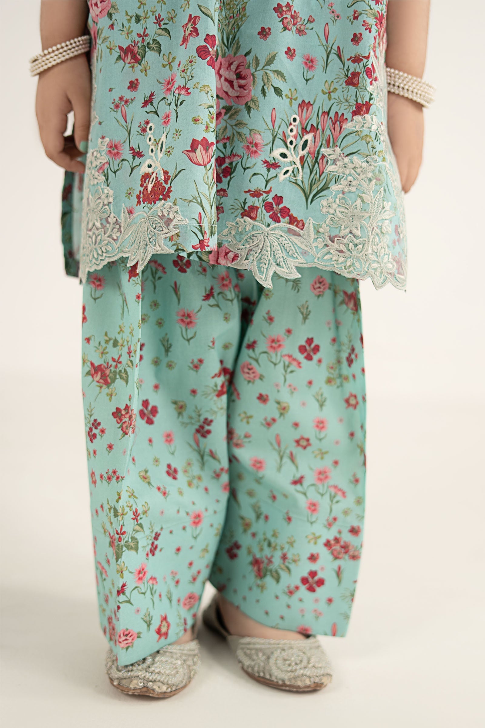 3 Piece Embroidered Lawn by Maria B Kids Luxury Pret - Shahana Collection UK
