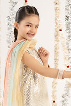 3 Piece Embroidered Chiffon by Maria B Kids Luxury Formals - Shahana Collection UK
