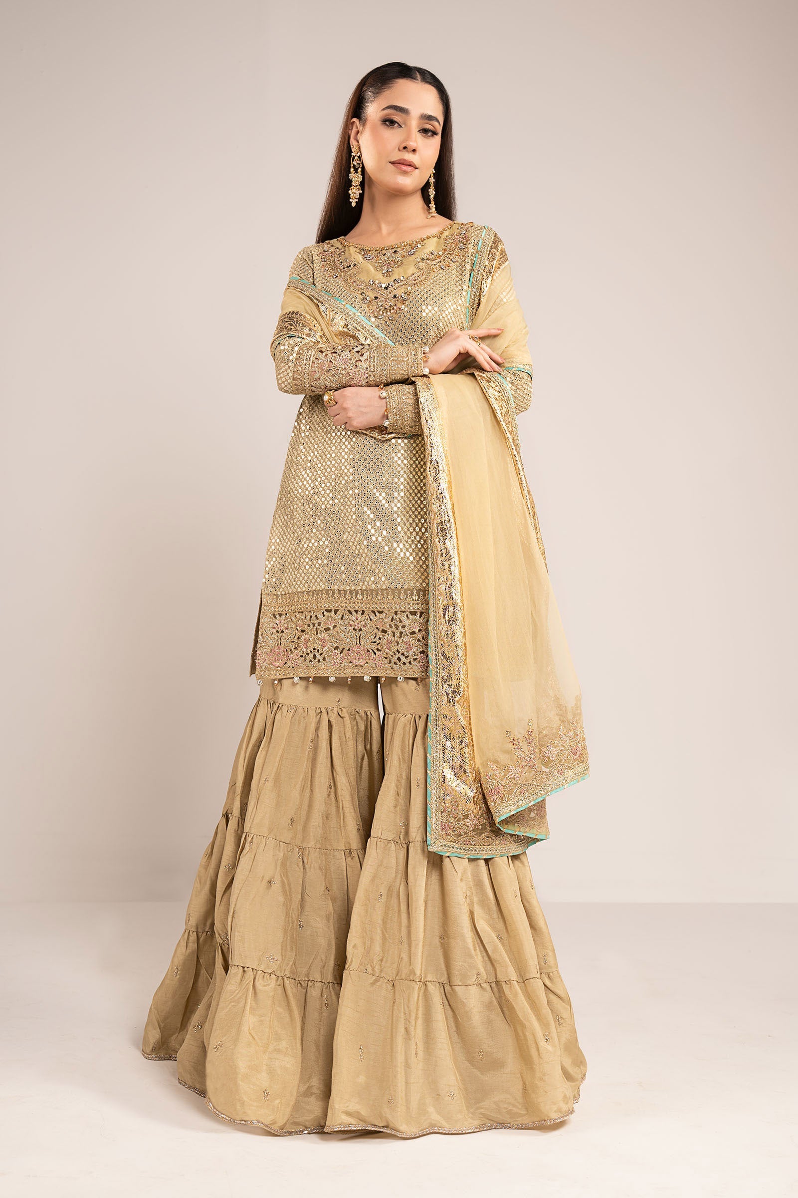 3 Piece Embroidered Chiffon by Maria B Luxury Formals - Shahana Collection UK